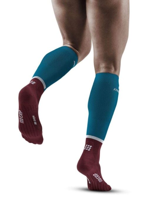 CEP The Run Socks Tall V4 Petrol/Dark Red - Afbeelding 2