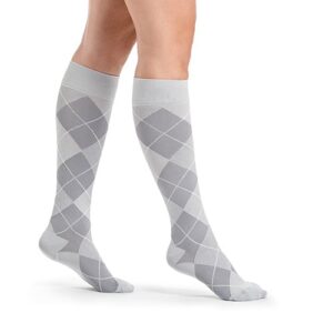 Sigvaris Microfiber Shades Steunkousen Dames Argyle Grijs