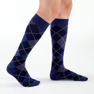 Sigvaris Microfiber Shades Steunkousen Heren Argyle Paars